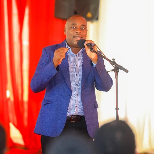 Hon. Joseph Muhinja Kamau addressing residents at a public event